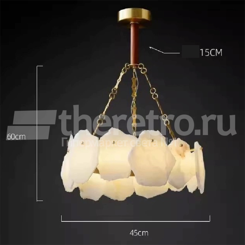 Подвесной однорядный светильник Naturays Marble Josiah Alabaster фото 2 Подвесной однорядный светильник Naturays Marble Josiah Alabaster фото 2