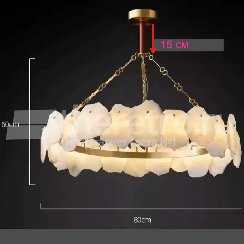 Подвесной однорядный светильник Naturays Marble Josiah Alabaster фото 4 Подвесной однорядный светильник Naturays Marble Josiah Alabaster фото 4