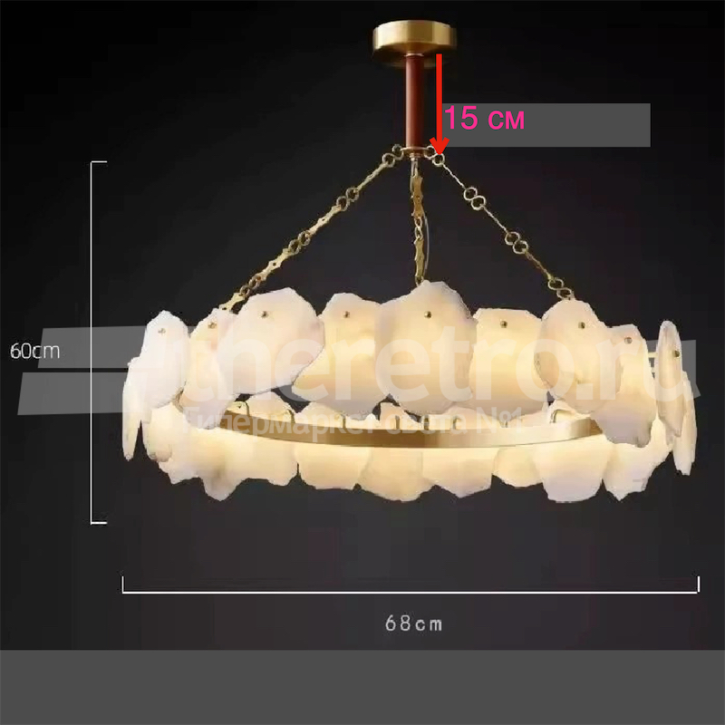 Подвесной однорядный светильник Naturays Marble Josiah Alabaster фото 3 Подвесной однорядный светильник Naturays Marble Josiah Alabaster фото 3
