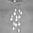 Каскадный светильник с плафонами из стеклянных слитков METEORA 14 плафонов  фото 7