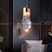 Подвесной светильник в виде комбинации цилиндрического плафона и хрустального рассеивателя в форме неограненного камня BASTIAN фото 3