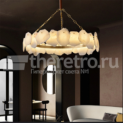 Подвесной однорядный светильник Naturays Marble Josiah Alabaster фото 15