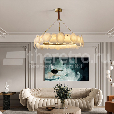 Подвесной однорядный светильник Naturays Marble Josiah Alabaster фото 9