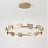 Светодиодная люстра на кольцевом каркасе со струнным подвесом CANTO 12 плафонов Золотой фото 2
