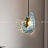 Дизайнерский подвесной светильник со стеклянным рельефным рассеивателем в форме лепестка с панцирной поверхностью LUCIA фото 6
