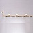 Серия реечных люстр с плафонами из стекла LINDA LONG 6 плафонов Золотой B двойной плафон фото 7