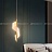 Серия подвесных светодиодных светильников с завитым лентовидным плафоном с точечным паттерном ORNELLA Золотой 1 плафон фото 15