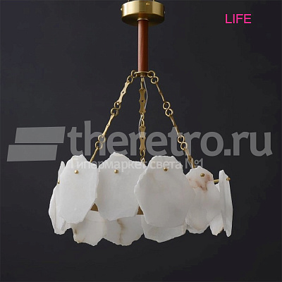 Подвесной однорядный светильник Naturays Marble Josiah Alabaster фото 13