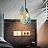 Дизайнерский подвесной светильник со стеклянным рельефным рассеивателем в форме лепестка с панцирной поверхностью LUCIA фото 8