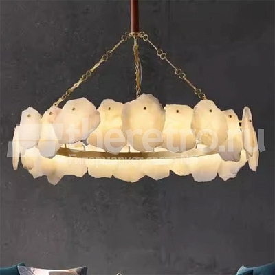 Подвесной однорядный светильник Naturays Marble Josiah Alabaster  фото 1