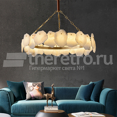 Подвесной однорядный светильник Naturays Marble Josiah Alabaster фото 11