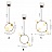Подвесные светильники со стеклянными круглыми плафонами в кольцевом каркасе EXIST A фото 3
