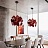 Дизайнерский подвесной светильник с имитацией древесной фактуры SEASONS 40 см  Бордовый (Гранатовый) фото 16
