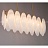 Реечная люстра с абажуром из стеклянных пластин листовидной формы ISIDORA LONG 7 ламп фото 5