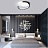 Дизайнерский светодиодный светильник на потолок VIMA 50 см  Черный фото 6